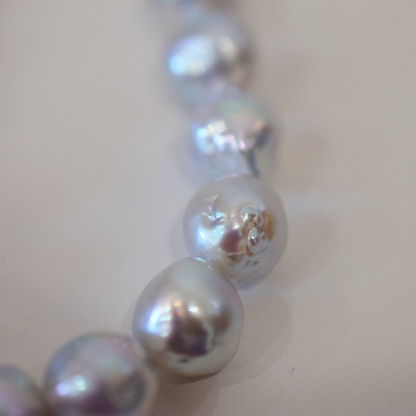 Limited to actual item Necklace Natural color Baroque 9mm - 10mm Real Akoya Pearl From Japan 17.5inch starand choker Japanese akoyapearl