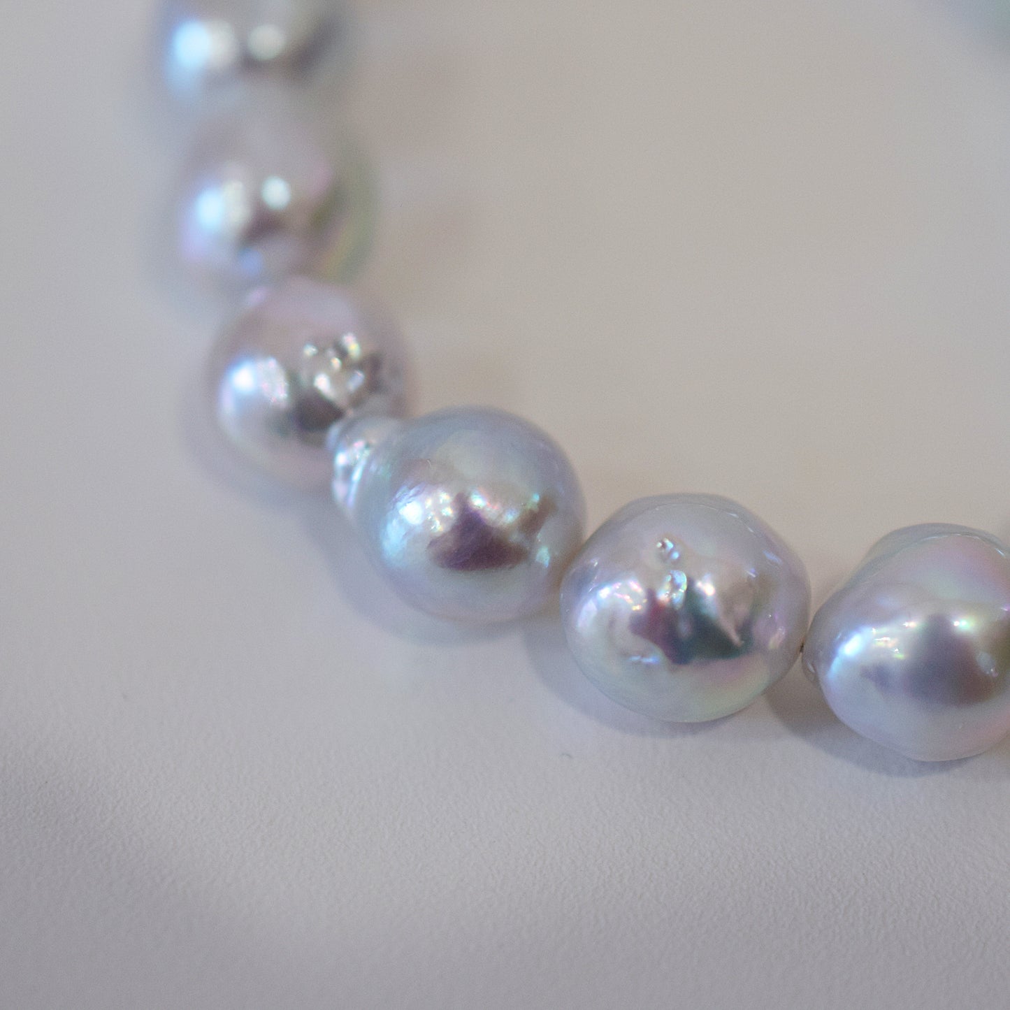 Limited to actual item Necklace Natural color Baroque 9mm - 10mm Real Akoya Pearl From Japan 17.5inch starand choker Japanese akoyapearl