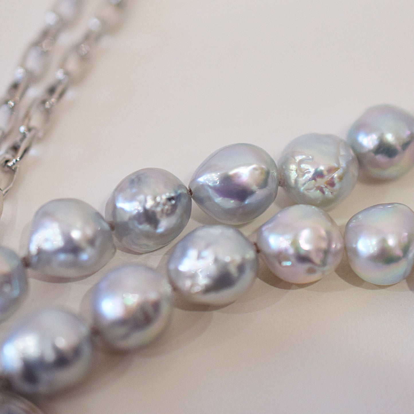 Limited to actual item Necklace Natural color Baroque 9mm - 10mm Real Akoya Pearl From Japan 17.5inch starand choker Japanese akoyapearl