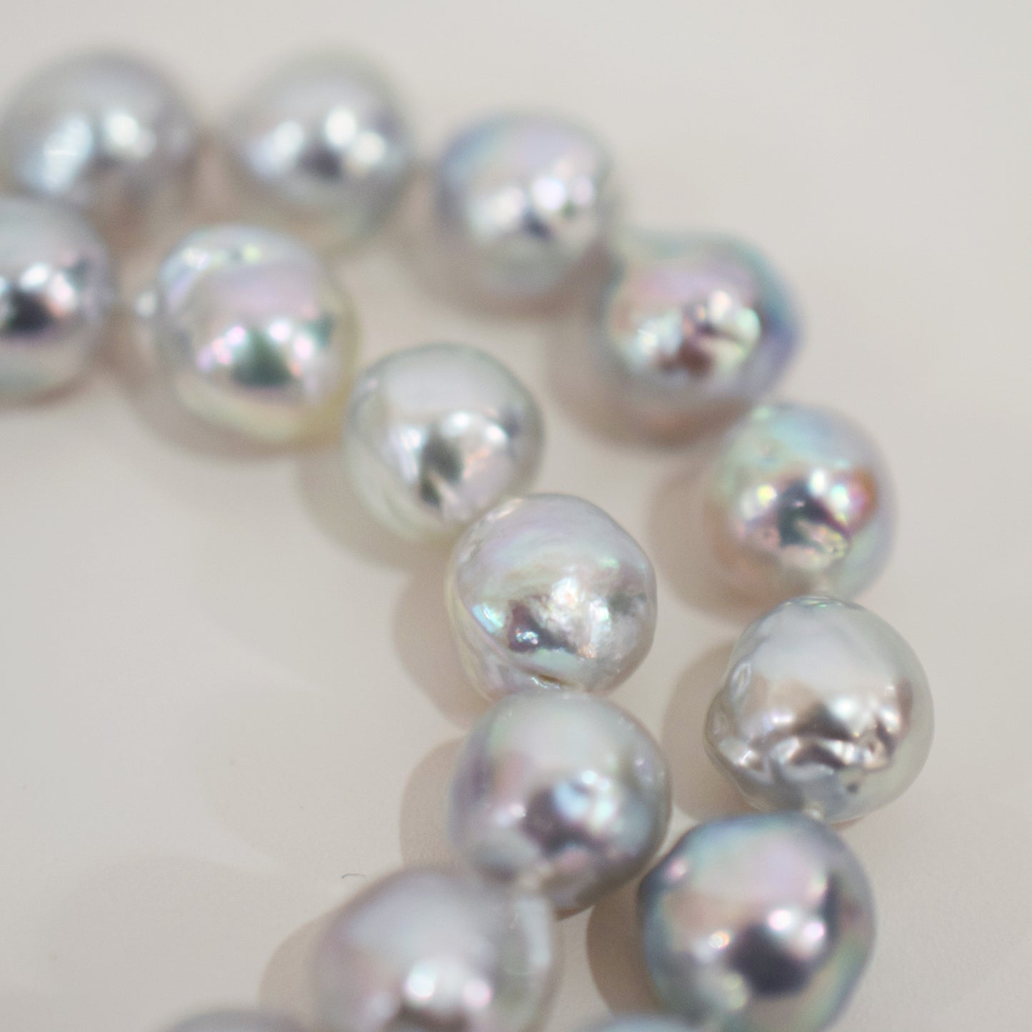 Limited to actual item Necklace Natural color Baroque 9mm - 10mm Akoya Pearl Japan 19.6inch starand choker