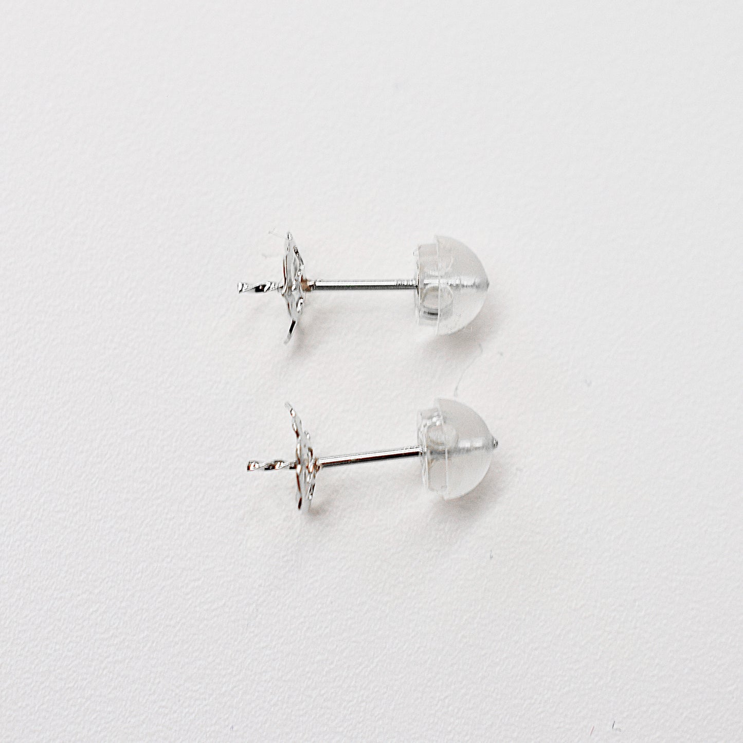 Only metal fittings K14WG stud earring Metal fitting Recommended for pearls 5mm - 8mm