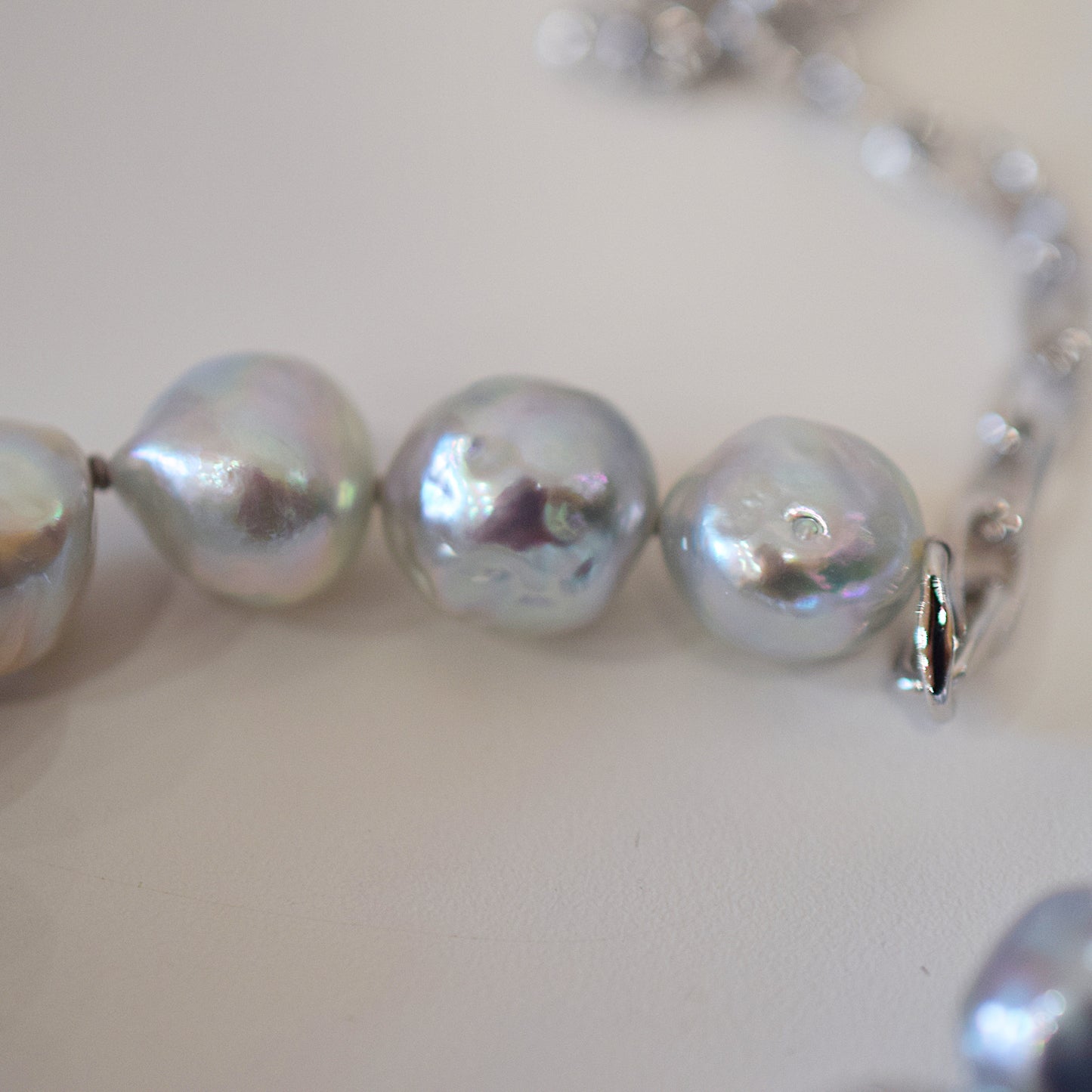 Limited to actual item Necklace Natural color Baroque 9mm - 10mm Real Akoya Pearl From Japan 17.5inch starand choker Japanese akoyapearl