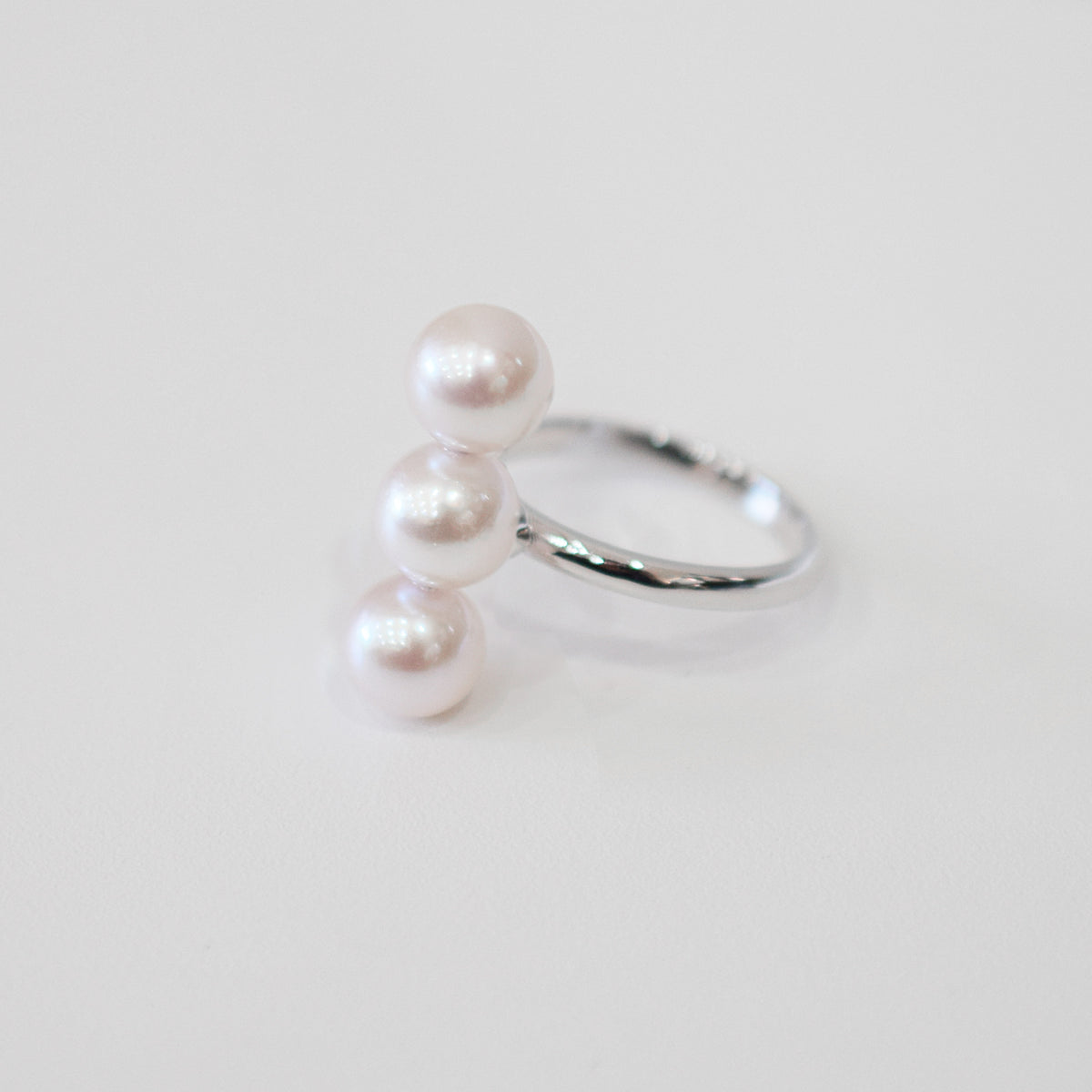 White pink 5.5mm - 8mm Ring Akoya Pearl From Japan SV925 Silver reenspearl Sea Real akoyapearl