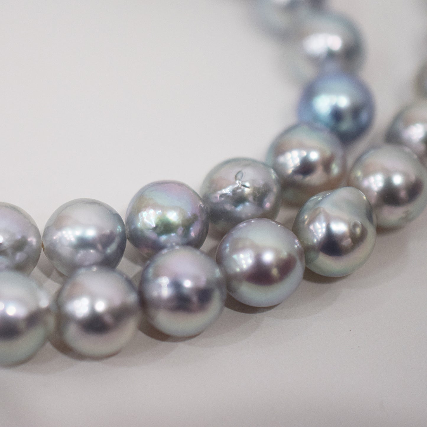 Limited to actual item Necklace Natural color Baroque 8mm - 9.5mm Real Akoya Pearl From Japan 16.5inch 42cm starand choker reenspearl