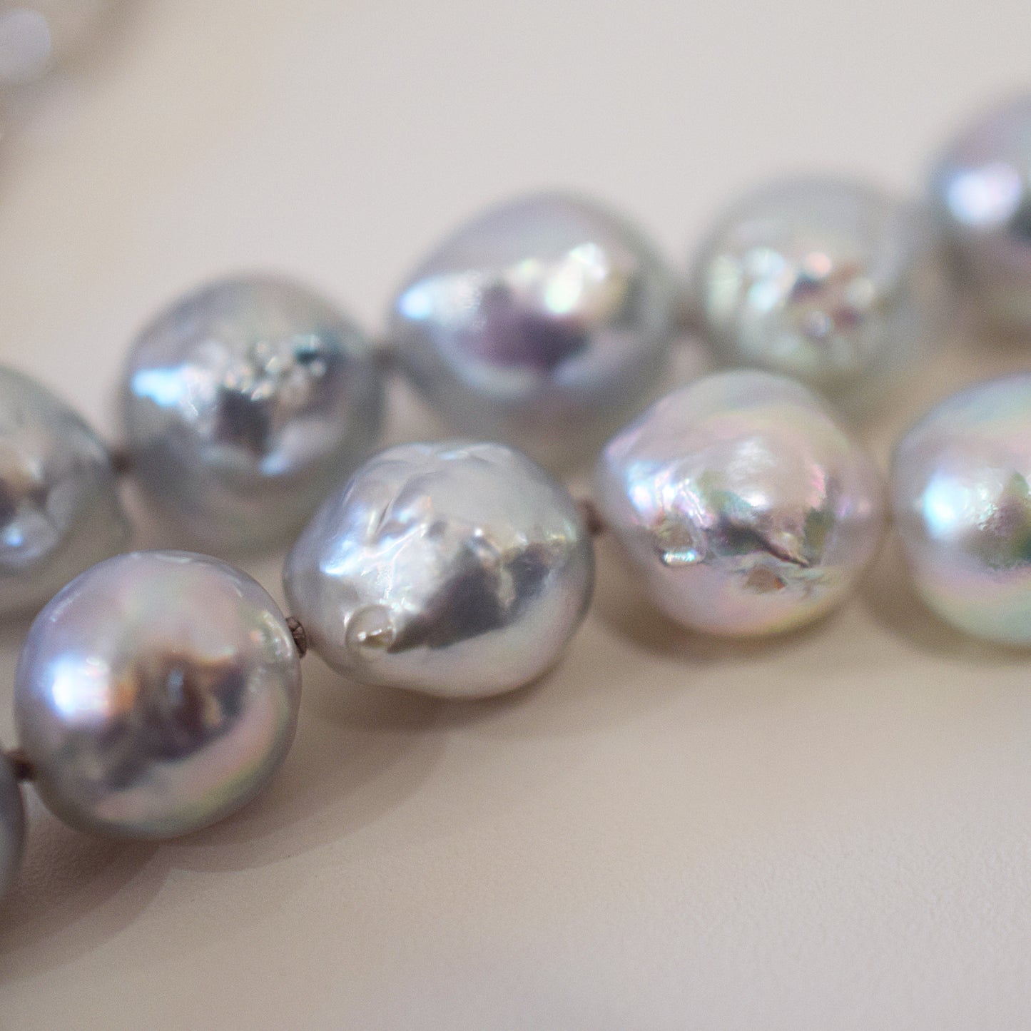 Limited to actual item Necklace Natural color Baroque 9mm - 10mm Real Akoya Pearl From Japan 17.5inch starand choker Japanese akoyapearl