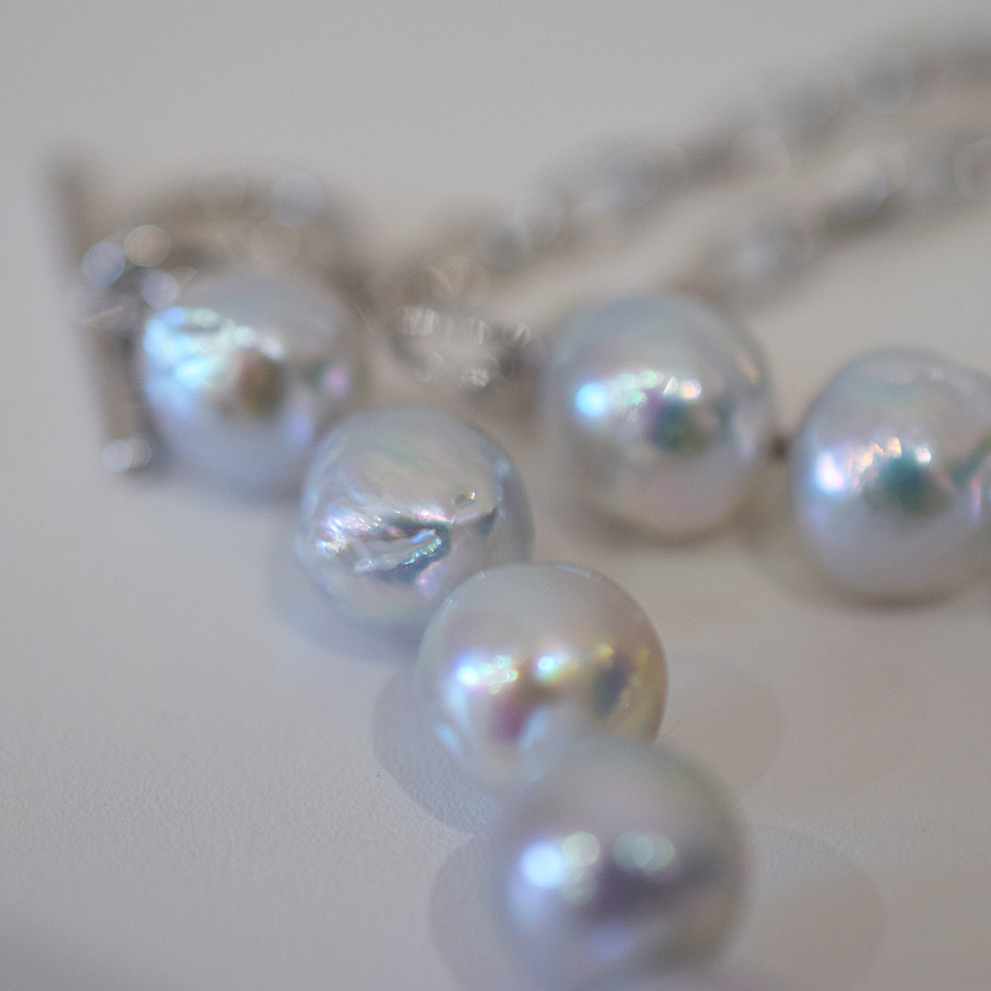 Limited to actual item Necklace Natural color Baroque 9mm - 10mm Real Akoya Pearl From Japan 17.5inch starand choker Japanese akoyapearl