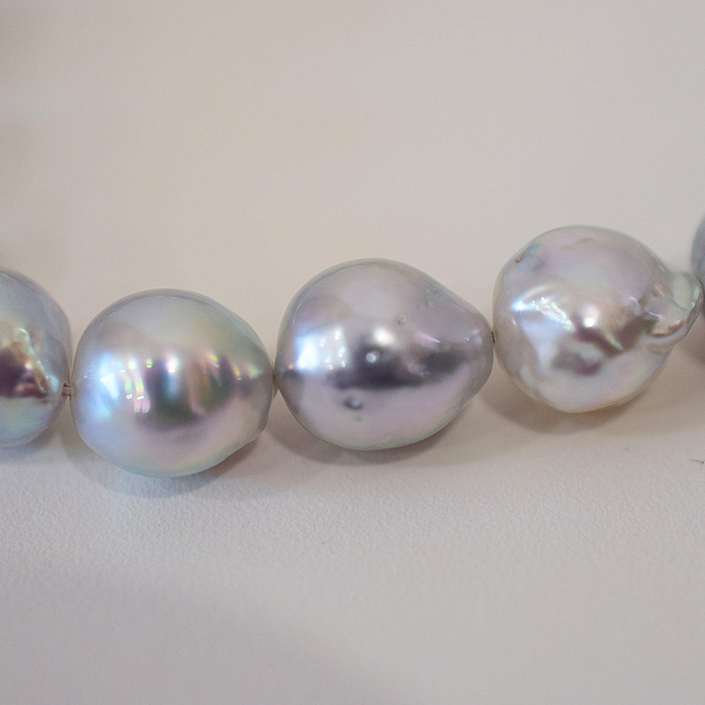 Limited to actual item Necklace Natural color Baroque 9mm - 10mm Real Akoya Pearl From Japan 17.5inch starand choker Japanese akoyapearl