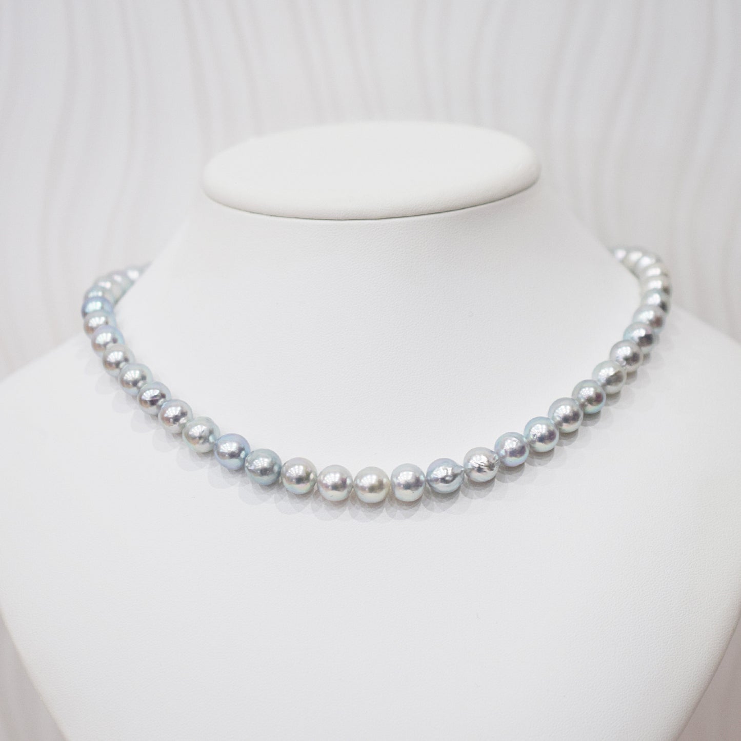 Limited to actual item Necklace Natural color Baroque 8mm - 9.5mm Real Akoya Pearl From Japan 16.5inch 42cm starand choker reenspearl