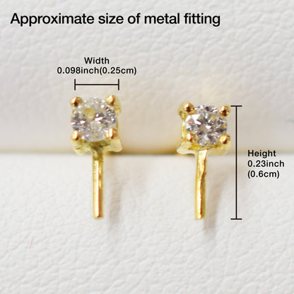 Only metal fittings K18YG stud earring Metal fitting Recommended for pearls 7mm - 9mm