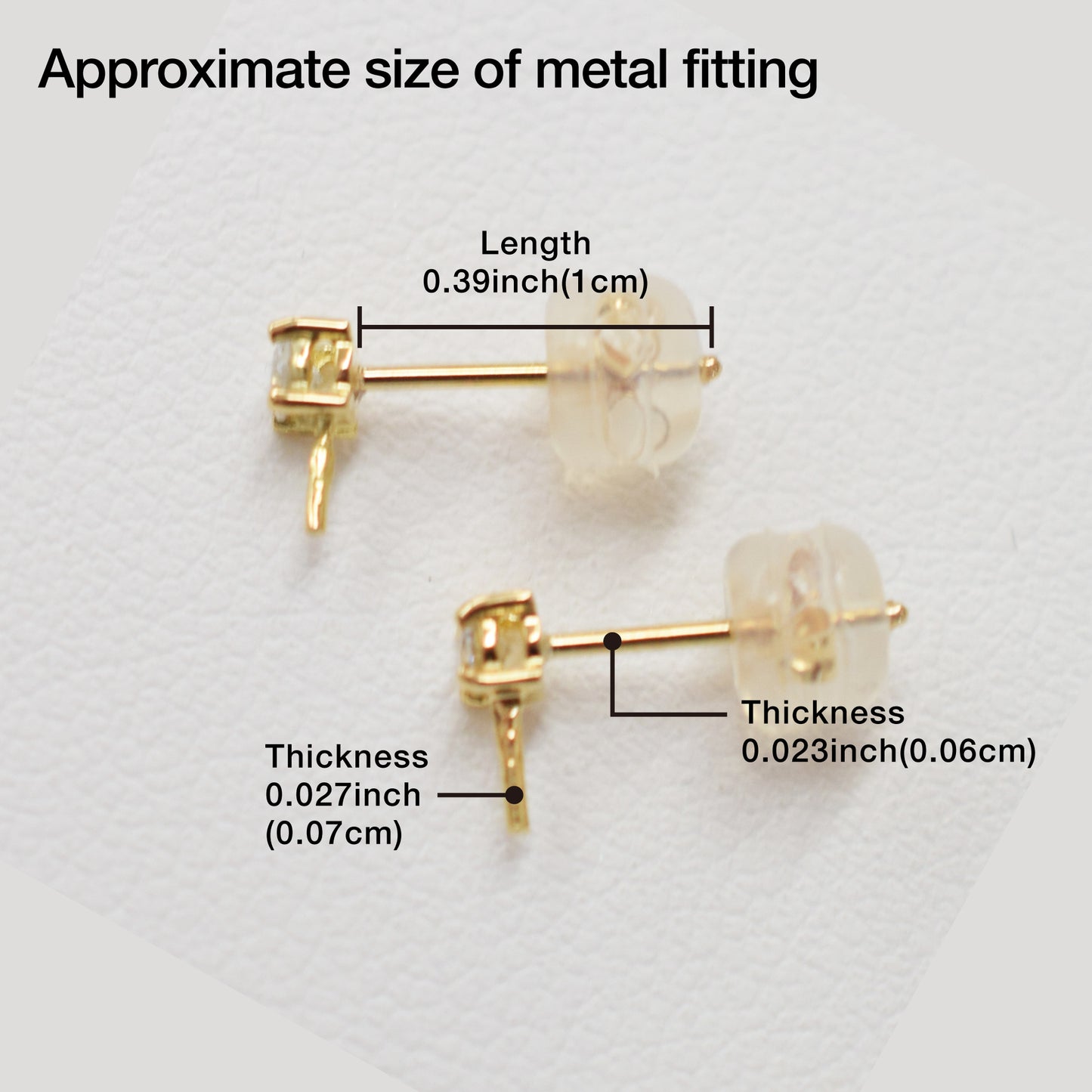 Only metal fittings K18YG stud earring Metal fitting Recommended for pearls 7mm - 9mm