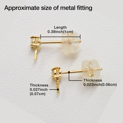 Only metal fittings K18YG stud earring Metal fitting Recommended for pearls 7mm - 9mm