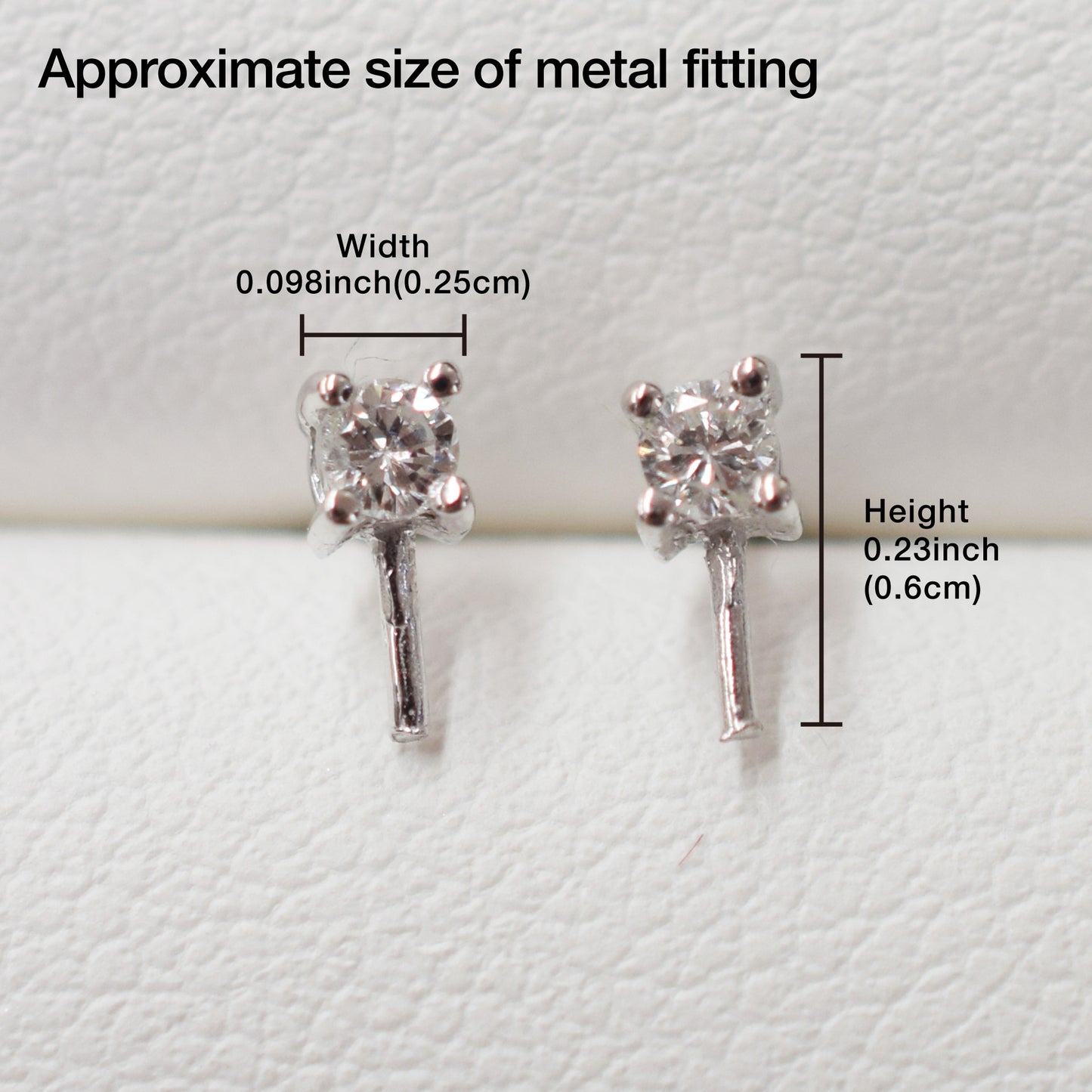 Only metal fittings K18WG stud earring Metal fitting Recommended for pearls 7mm - 9mm