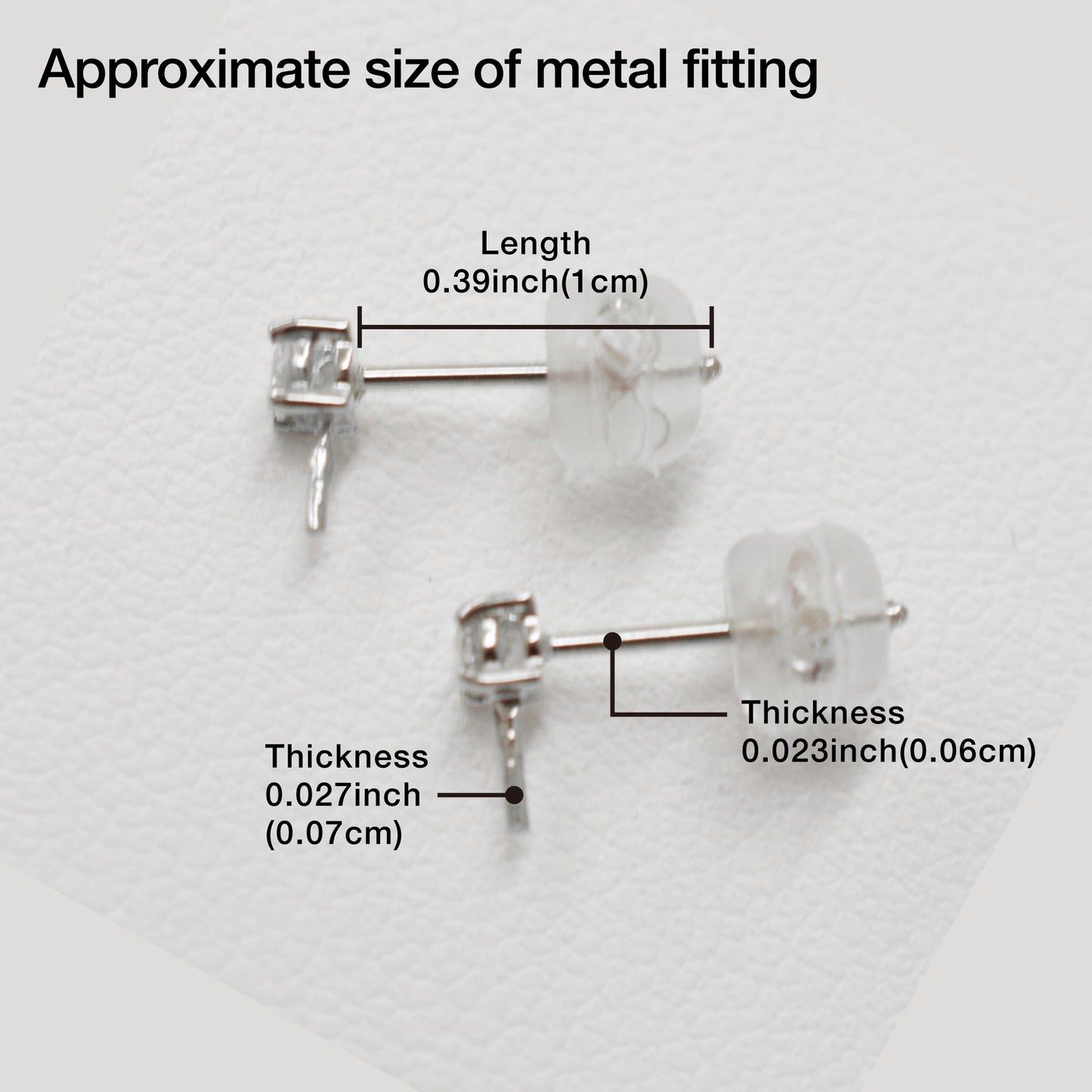 Only metal fittings K18WG stud earring Metal fitting Recommended for pearls 7mm - 9mm