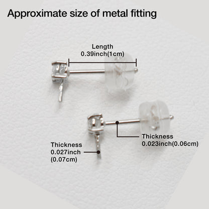 Only metal fittings K18WG stud earring Metal fitting Recommended for pearls 7mm - 9mm