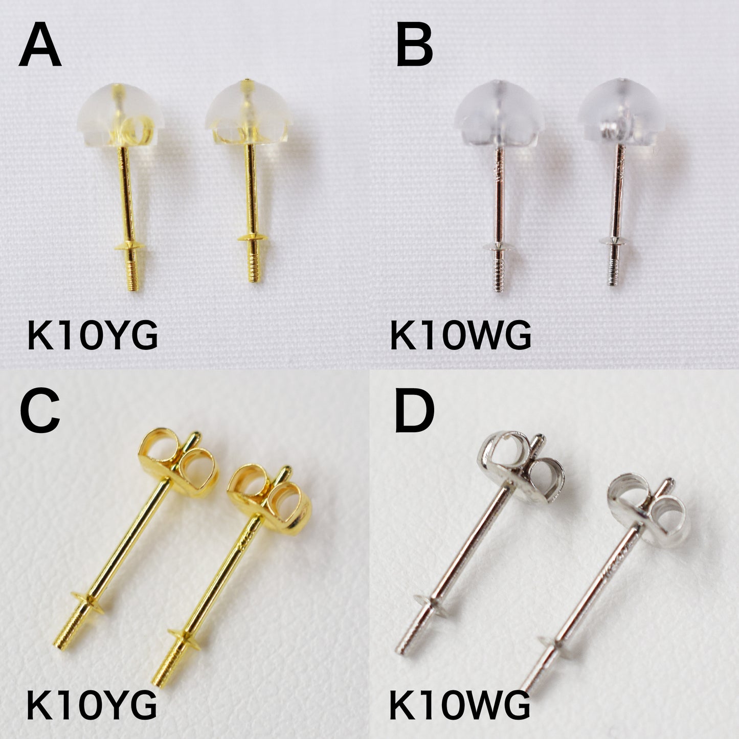 【K10YG / K10WG】 Hanadama rank 8mm - 8.5mm Seawater Akoya Pearl White Pink Stud Earring Japan anniversary Japanese Seawater birthday 真珠 あこや 花珠級