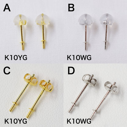 【K10YG / K10WG】 Hanadama rank 8mm - 8.5mm Seawater Akoya Pearl White Pink Stud Earring Japan anniversary Japanese Seawater birthday 真珠 あこや 花珠級