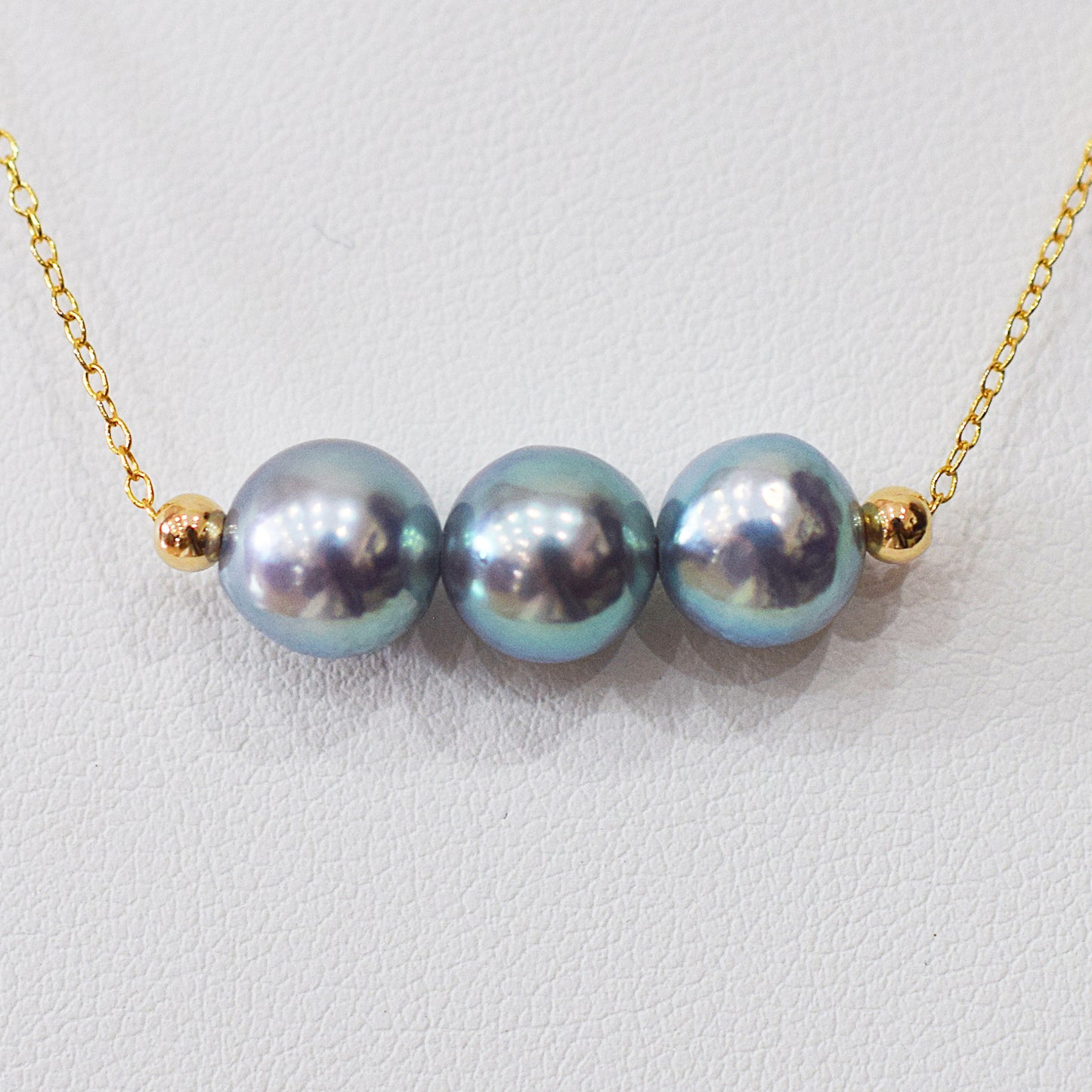 <SALE> Limited to actual item Cobalt Baroque Necklace 8mm - 8.5mm 14KGF Gold Filled Real Akoya Pearl Japan Akoyapearl 17.7inch Japanese reenspearl