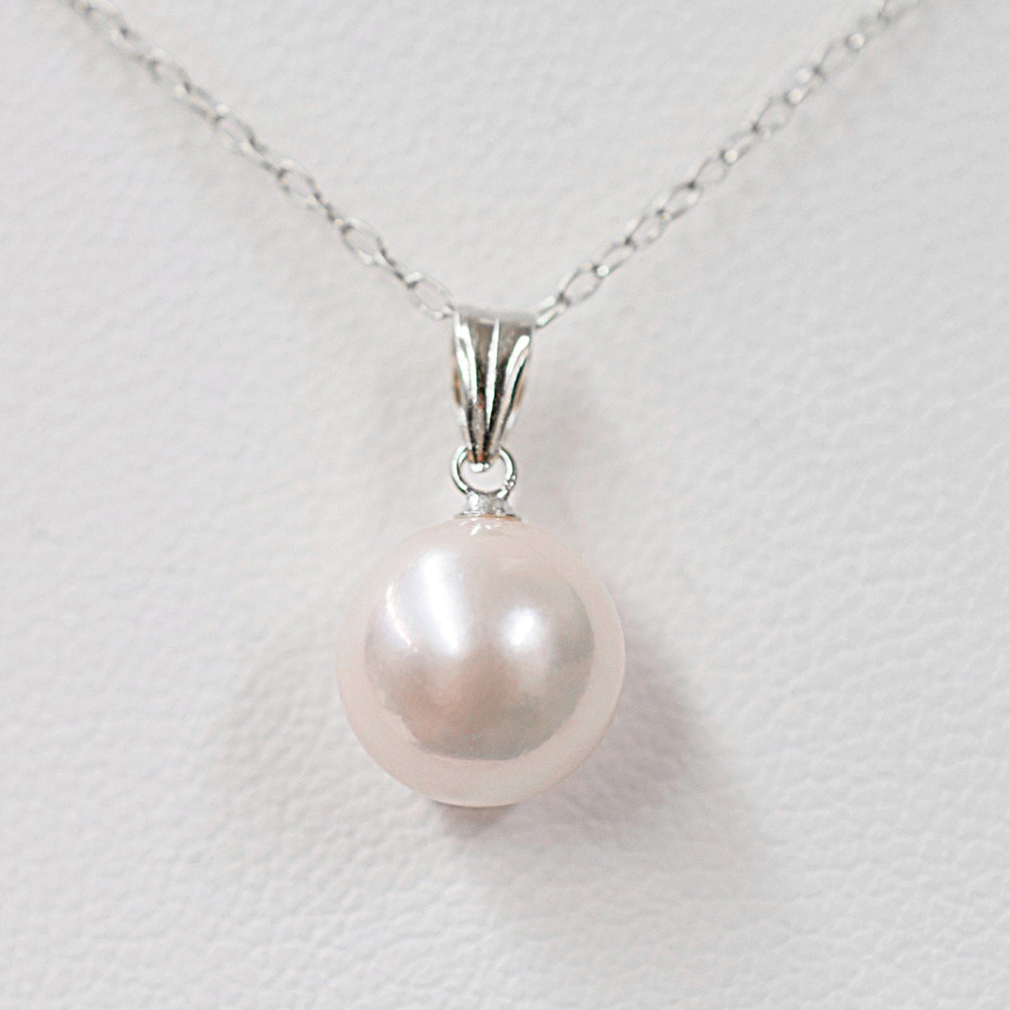 【K18YG / K18WG】Hanadama rank White pink 8mm - 8.5mm pendant necklace Akoya Pearl Real Japan Seawater pearl reenspearl akoyapearl