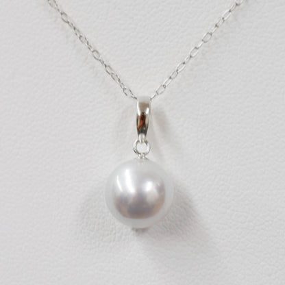 【K10 / K18】Rare Natural color 8.5mm - 9.5mm pendant necklace Akoya Pearl Real Japan Seawater pearl reenspearl akoyapearl 日本産 熊本 天草