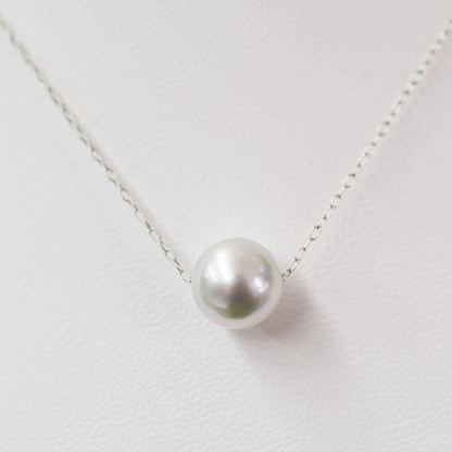 【K10YG / K10WG】Rare Natural color Madama rank 9mm - 9.5mm necklace Seawater Real Akoya Pearl Japan Wedding anniversary Japanese reenspearl