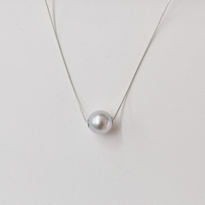 【K10YG / K10WG / K18YG / K18WG】Ultra rare Natural color Madama rank 9mm Seawater Real necklace Akoya Pearl Japan