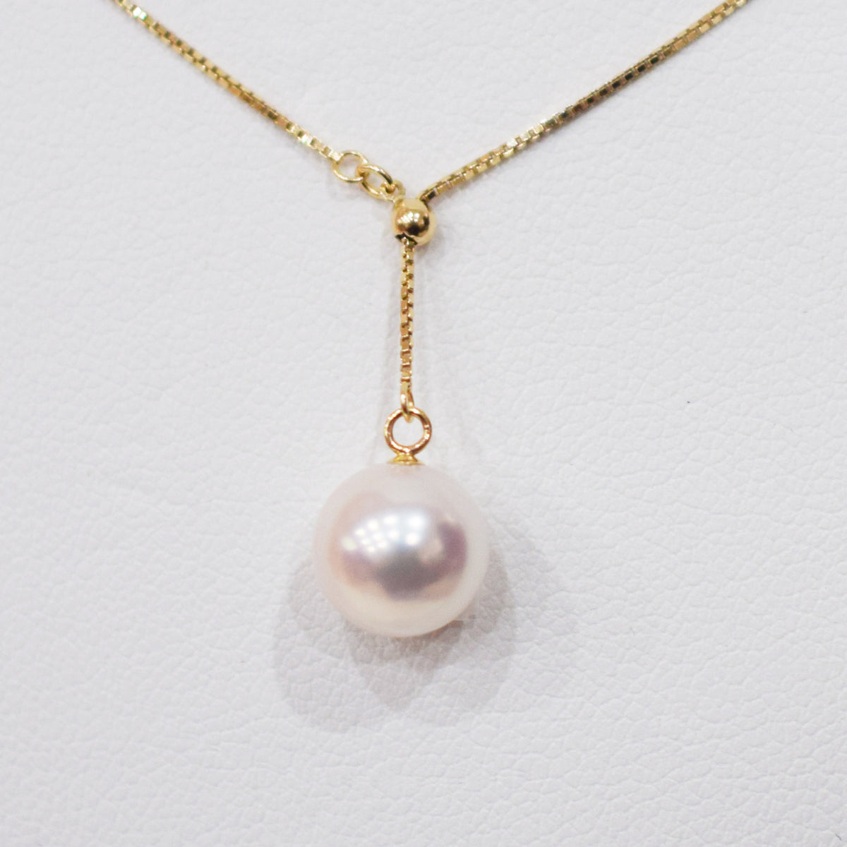 【K10 / K18 / Pt850】Rare White pink 7.5mm - 8.5mm Seawater Real Akoya Pearl Venetian necklace AkoyaPearl Japan あこや 真珠