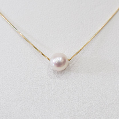 【K10 / K18】Rare White pink 5.5mm - 6.5mm Seawater Real Akoya Pearl necklace AkoyaPearl Japan あこや 真珠