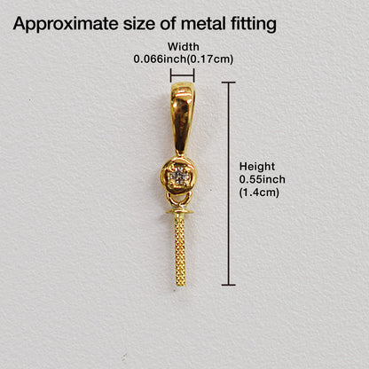 Only metal fittings 0.01ct K18YG Diamond Pendant top RP0007