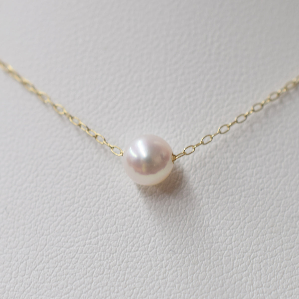 【K10 / K18】Rare White pink 5.5mm - 6.5mm Seawater Real Akoya Pearl necklace AkoyaPearl Japan あこや 真珠