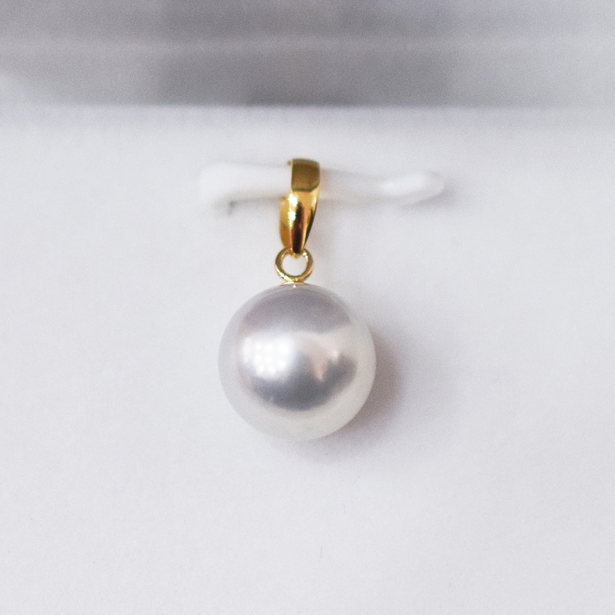 【K18YG / K18WG】Pendant top Only Madama rank 8.5mm - 9.5mm Natural color Akoya Pearl Japan Akoyapearl birthday あこや 真珠 日本