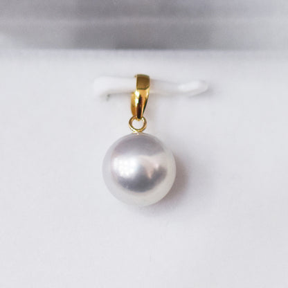 【K18YG / K18WG】Pendant top Only Madama rank 8.5mm - 9.5mm Natural color Akoya Pearl Japan Akoyapearl birthday あこや 真珠 日本