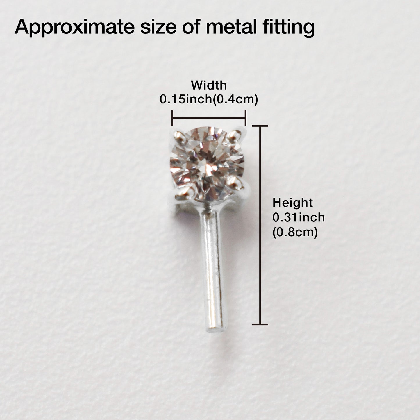 Only metal fittings 0.09ct K18WG Diamond Pendant top