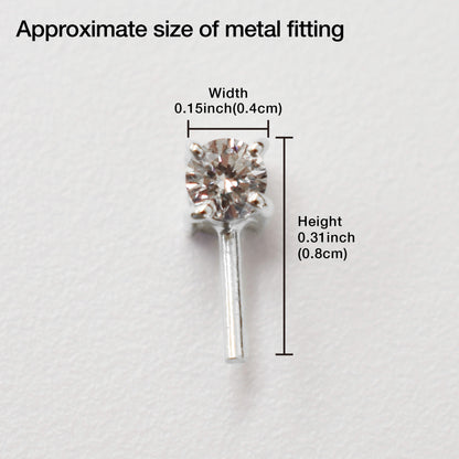 Only metal fittings 0.09ct K18WG Diamond Pendant top