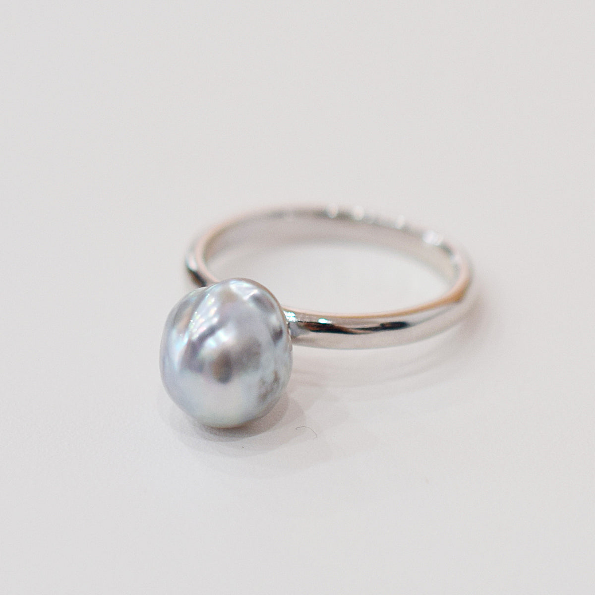 ［You can choose the pearl］Akoya Baroque pearl 8mm - 9mm Natural color Ring Sea Real akoya pearl From Japan 1pc pearl SV925 Silver reenspearl akoyapearl ring