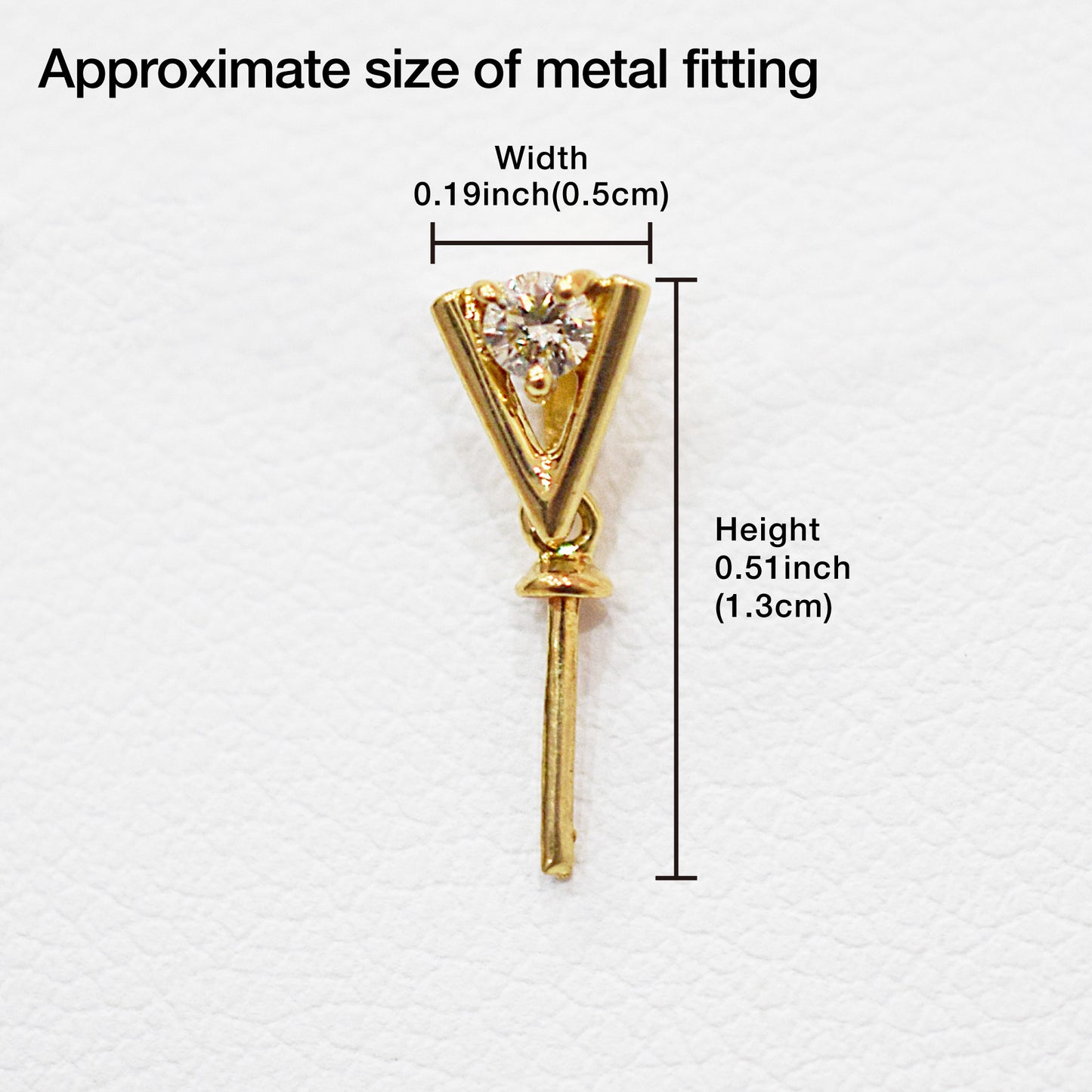 Only metal fittings 0.05ct K18YG Diamond Pendant top RP00021