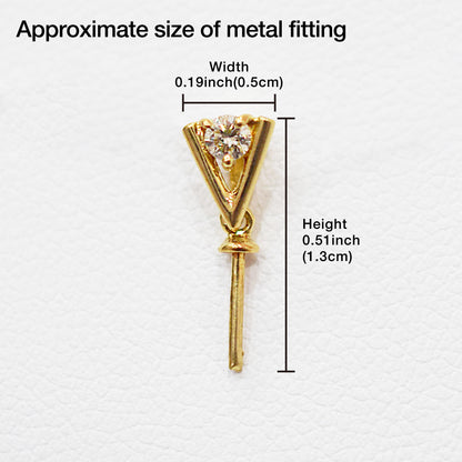 Only metal fittings 0.05ct K18YG Diamond Pendant top RP00021