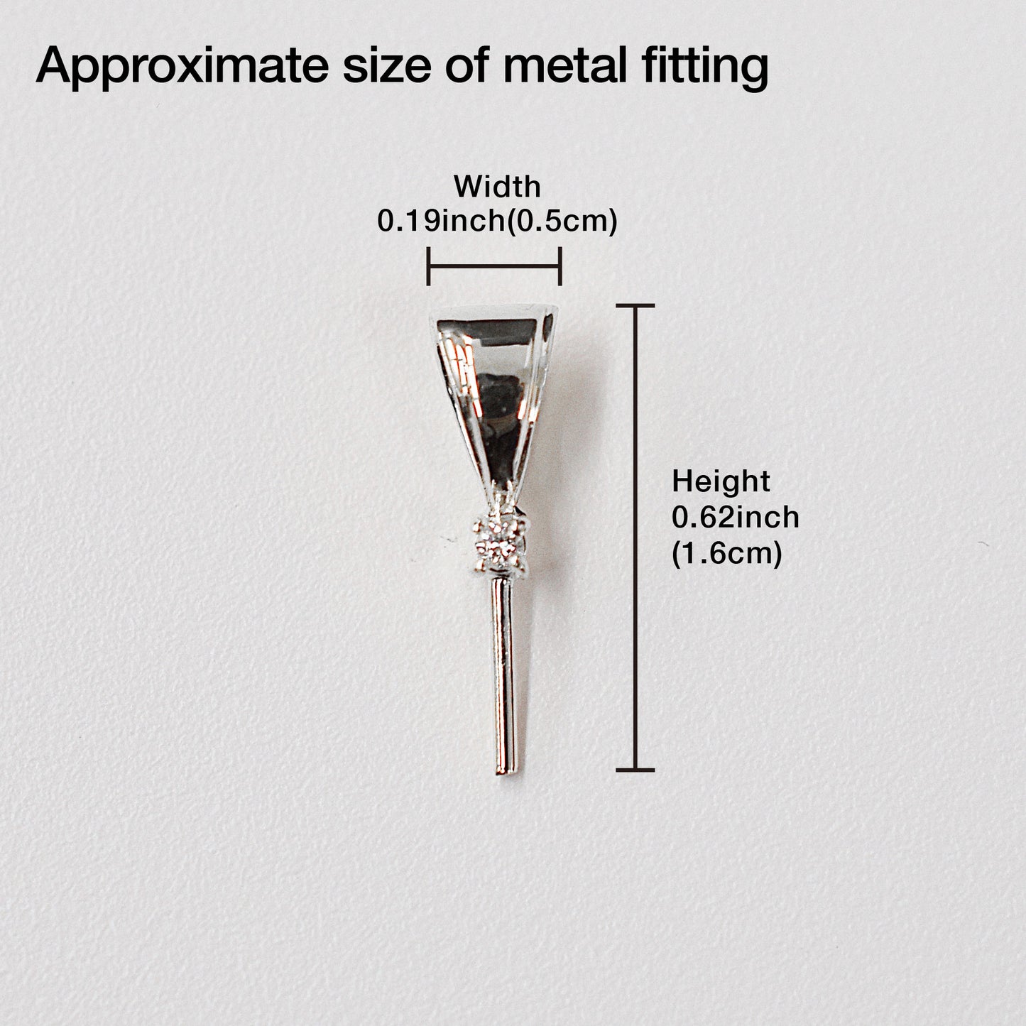 Only metal fittings 0.01ct K14WG Diamond Pendant top RP00031