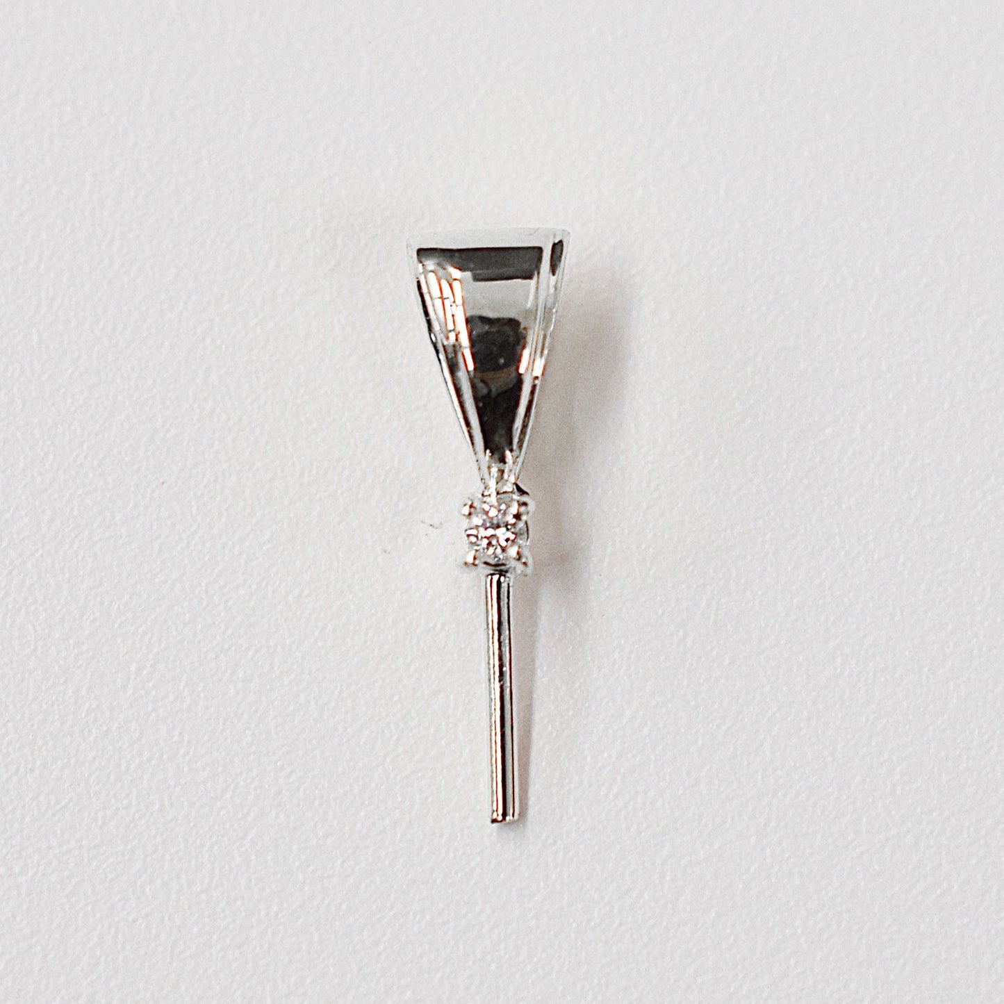 Only metal fittings 0.01ct K14WG Diamond Pendant top RP00031