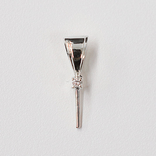 Only metal fittings 0.01ct K14WG Diamond Pendant top RP00031