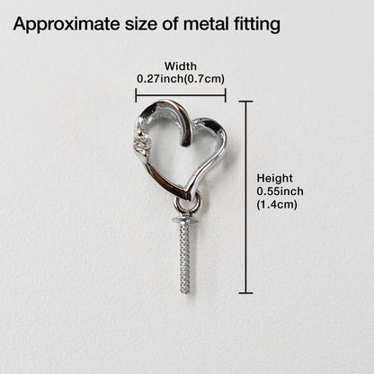 Only metal fittings 0.01ct K18WG Diamond Pendant top SIK00031