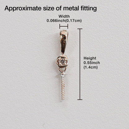 Only metal fittings 0.01ct K14WG Diamond Pendant top RP0007