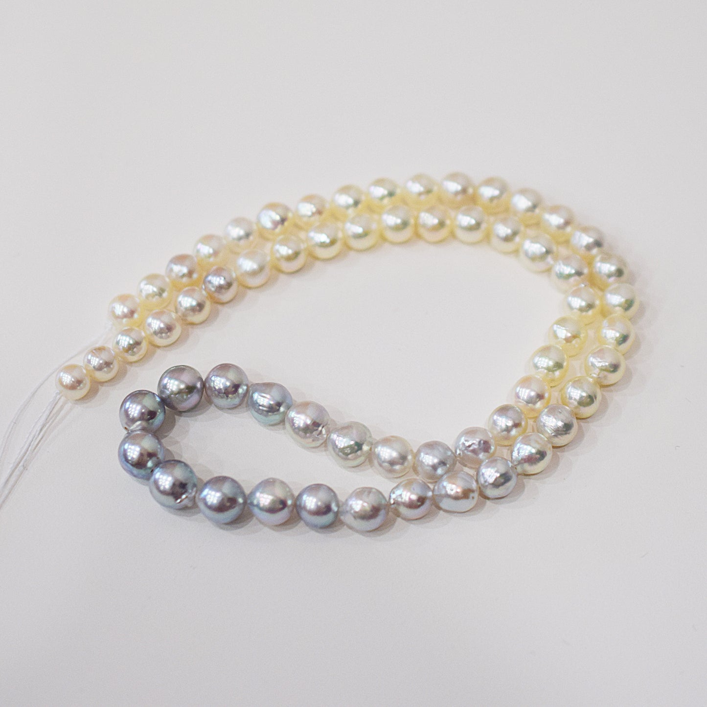 Actual product Natural color Gradient Color Baroque 6mm - 8mm Real Akoya Pearl Japan 16.3inch 41.5cm starand Japanese choker reenspearl