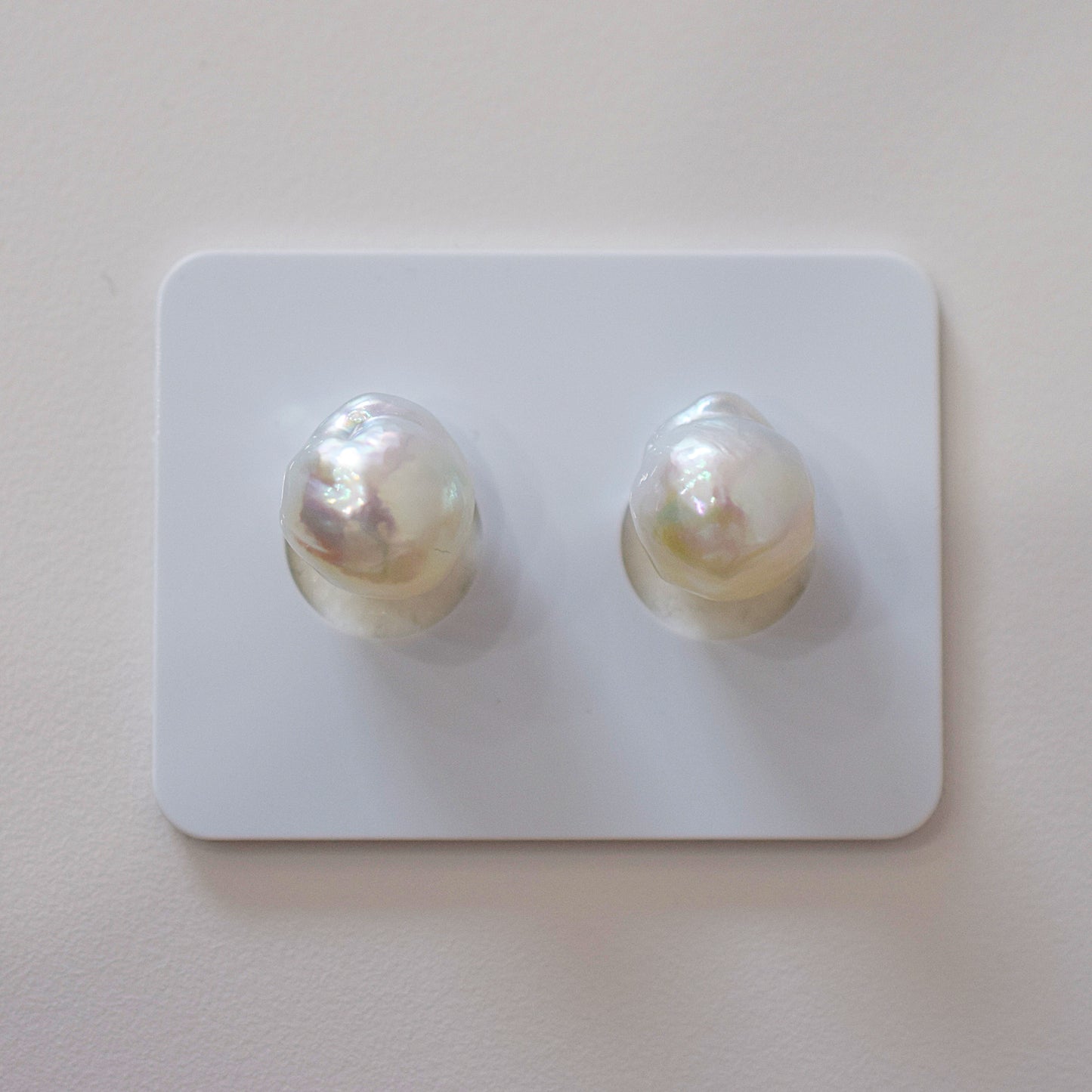 Actual product Natural color akoya pearl Baroque pearl 10mm - 10.5mm 18K 14K Surgical Stainless Steel stud Earrings Japan