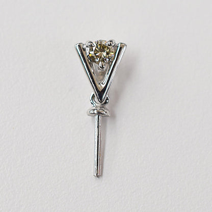 Only metal fittings 0.05ct K18WG Diamond Pendant top RP0041
