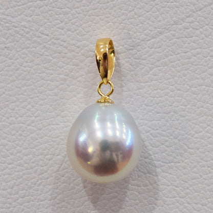 <SALE> Limited to actual item 8.7mm Only penrant top Natural color Seawater Real akoya Pearl Baroque 18K Japan birthday あこや 真珠