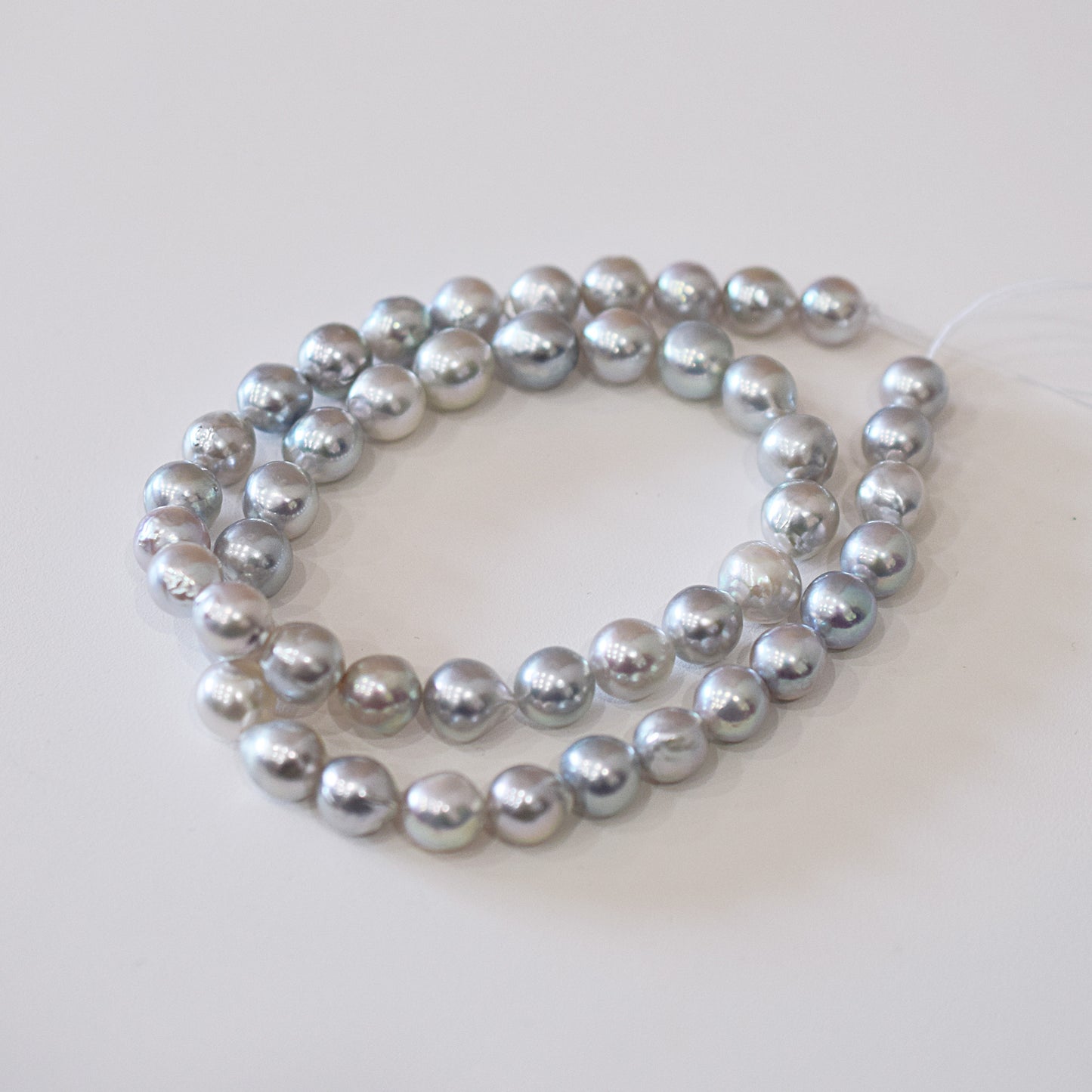 Limited to actual item Necklace Natural color Baroque 8mm - 9.5mm Real Akoya Pearl Japan 16.5inch 42cm starand Japanese choker reenspearl