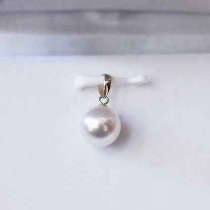 【K18YG / K18WG】Pendant top Only AAA Aurora Tennyo color Rare White pink 7.5mm - 8.5mm Akoya Pearl Japan Akoyapearl birthday あこや 真珠 日本 reenspearl