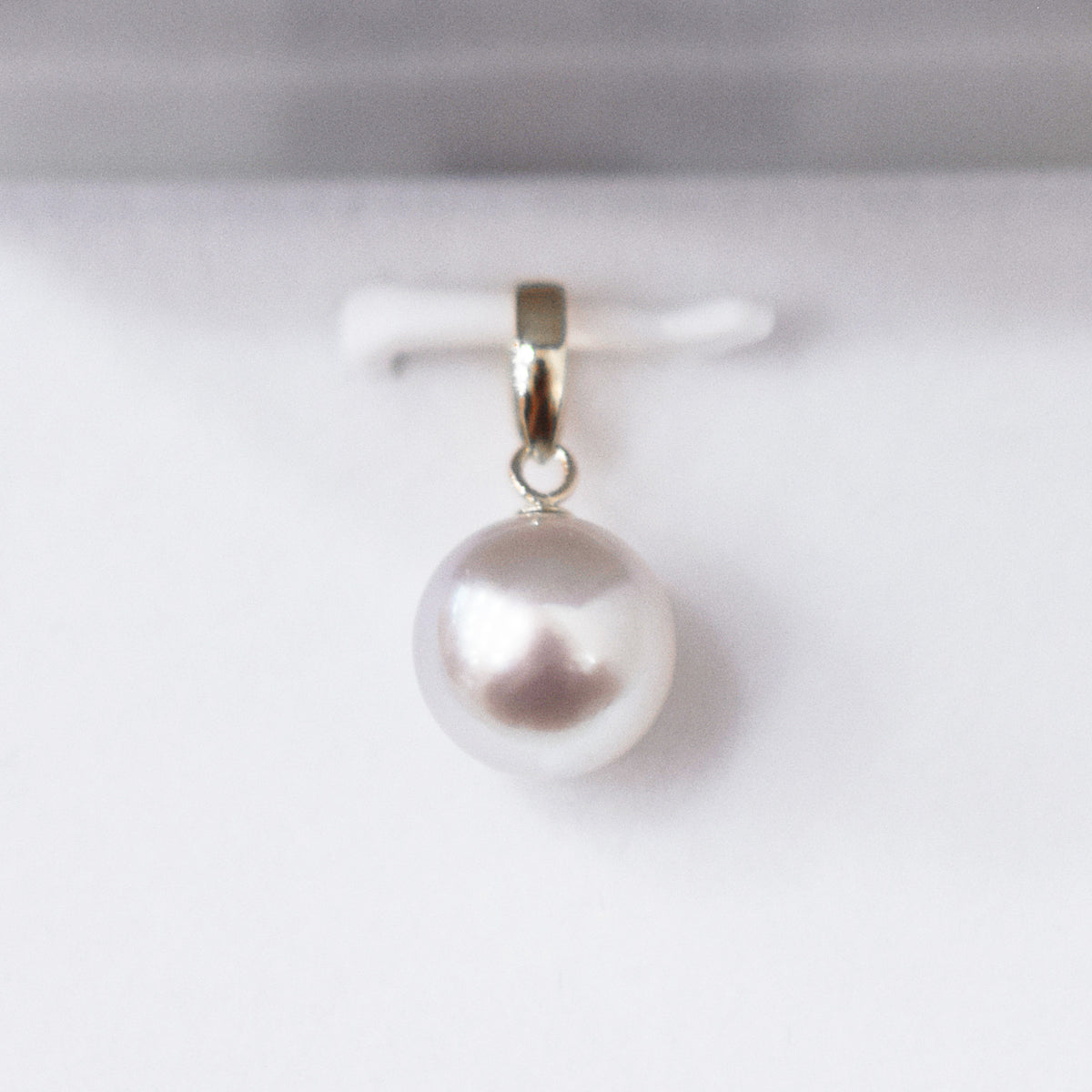 【K18YG / K18WG】Rare Pendant top Only Madama rank 7.5mm - 8.5mm Natural color Akoya Pearl Japan Akoyapearl birthday あこや 真珠 日本