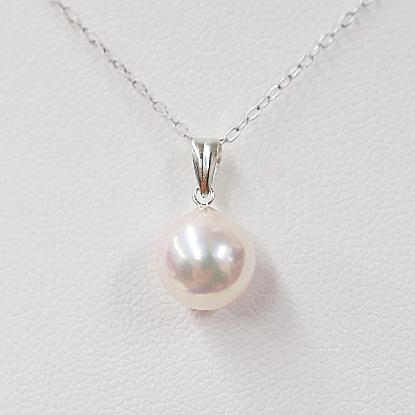 【K18YG / K18WG】AAA Aurora Tennyo color 8mm - 8.5mm seawater Real Akoya Pearl 18K 10K YG Pendant Necklace Japan Wedding birthday 真珠 あこや