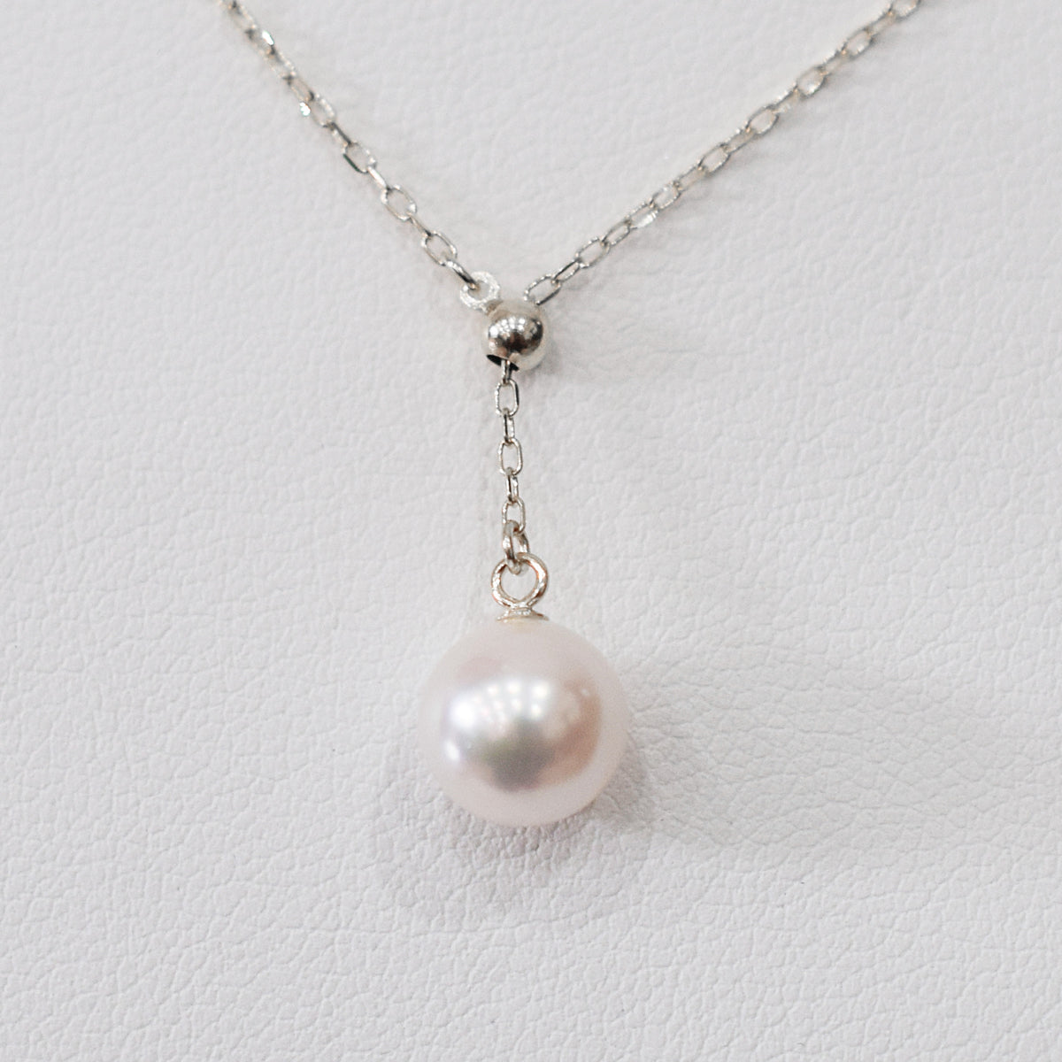 【K10 / K18 / Pt850】Rare White pink 7.5mm - 8.5mm Seawater Real Akoya Pearl necklace AkoyaPearl Japan あこや 真珠